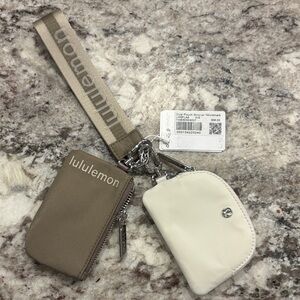 Lululemon Beige and White Keychain Strap